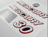 Mercury 30HP Four Stroke EFI 2006-2012 Set Outboard Decal Kit
